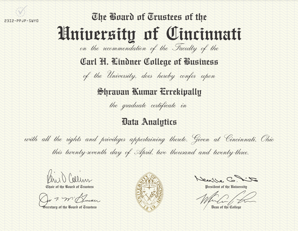 Data Analytics Certification